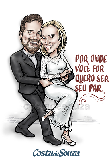 caricatura-noivos-casamento