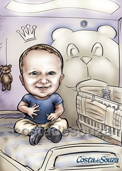 caricatura-menino-bebe-filho