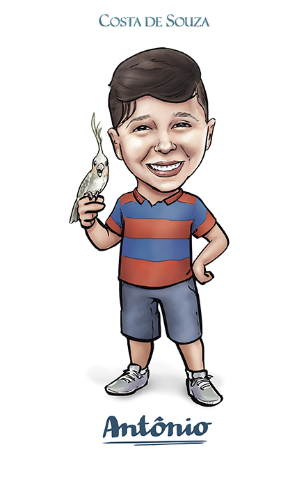 Caricatura aniversário infantil criança